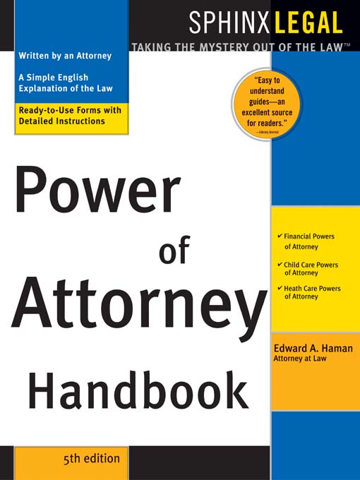 Title details for Power of Attorney Handbook, 5E by Edward A. Haman - Available